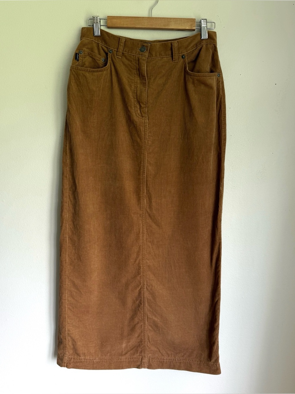 Ralph Lauren Heritage Corduroy Maxi Skirt in Camel Brown - Picture 4 of 8